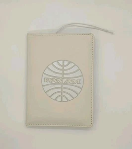 Portatarjetas/pasaporte PAN AM vintage crema y plata - Imagen 1 de 3