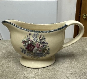 Home & Garden Party Stoneware Pottery Floral Wild Flowers Collection Gravy Boat - Picture 1 of 9