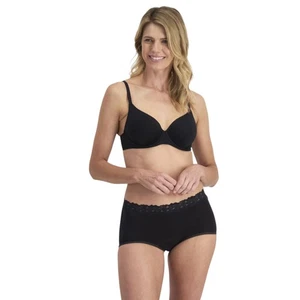 6 x Womens Jockey Parisienne Light Leak-Proof Full Brief Underwear Black - Picture 1 of 4
