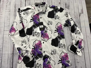 New Mens Bertigo Shirt Sz M Button Down Awesome Print 0519 - Picture 1 of 7