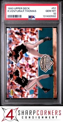 1993 UPPER DECK #51 ROBIN VENTURA-FRANK THOMAS PSA 10 - Image 1 of 2