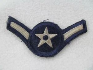 WWII US Air Force Airman Patch Chevron Blu/Bianco 1 Striscia 1 Stella - Foto 1 di 1