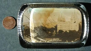 1900s Era Salt Lake City Utah Mormon Temple Square Real Photo Paperweight RARE-- - Picture 1 of 1