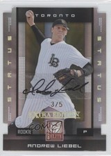 2008 Donruss Elite Extra Edition Status Gold Die-Cuts /5 Andrew Liebel #174 Auto