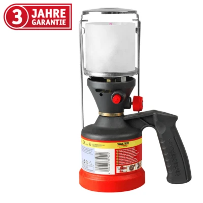 WALTER Campinglampe  Gas mit Piezo inkl 3 Glühstrümpfen, stufenlos regulierbar - Bild 1 von 4