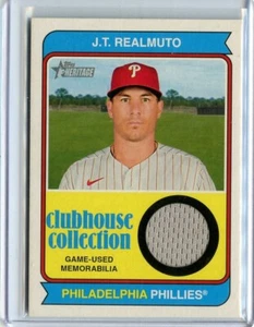 2023 Topps Heritage Clubhouse Collection Relics #CCRJRO J.T. Realmuto - Picture 1 of 2