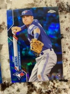2020 TOPPS CHROME UPDATE SAPPHIRE ROOKIE CARD BLUE JAYS ANDY BURNS #U-177 - Picture 1 of 1