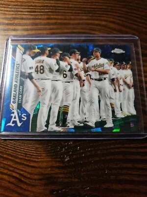 2020 Topps Chrome Sapphire RARE Oakland Athletics Team Card - Image 1 of 2