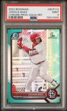 2022 Bowman Chrome Prospects Aqua Refractor #BCP112 Joshua Baez /125 PSA 9