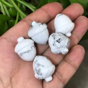 5pcs Natural howlite acorn quartz crystal Reiki healing gems - Bild 1 von 11