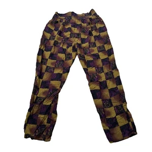 Vintage Ozone Pants Mens Large Abstract Parachute Baggy 80s MC Hammer 30x25 - Picture 1 of 6