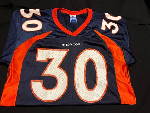 Vintage Terrell Davis #30 Jersey - Denver Broncos - Champion 44 L - NFL Football Cover