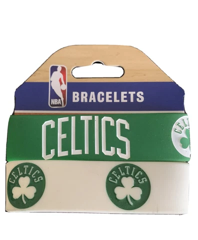Rubber Wristband Bracelet Set Of 2 Boston Celtics Cover