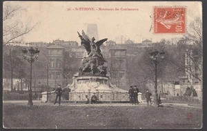 St ETIENNE 42 Monument des Combattants CPA animé écrite à Dalmas Couderc en 1910 - Picture 1 of 2