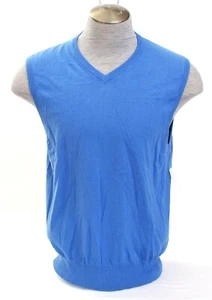 Izod Blue Heritage Essentials Sleeveless V Neck Knit Sweater Vest Men's NWT - Picture 1 of 4