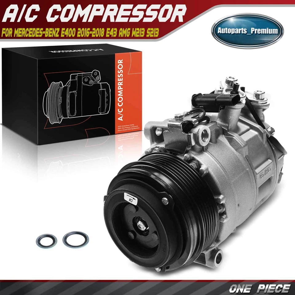 AC Compressor w/ Clutch for Mercedes-Benz C400 E400 GL450 S550 GLC43 AMG Metris - Image 1 of 4