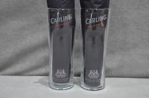2x Carling Laser Nucleated & Tempered Half Pint 10oz Bierglas CE M13 Neu - Bild 1 von 10