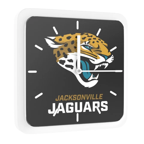 NFL Jacksonville Jaguars Home Office Room Decor Wall Desk Clock Magnet 6"x6" Cover