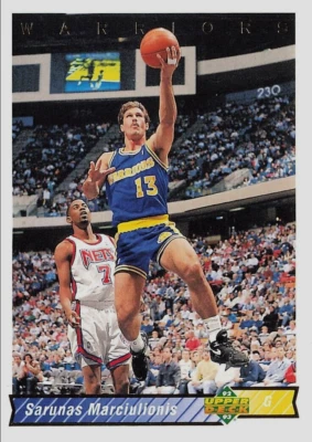 1992-93 Upper Deck #249 Sarunas Marciulionis - Image 1 of 4