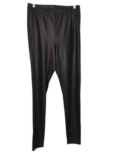 Asos Curve Damengröße 14 schwarz Nylon Elasthan Wetlook Leggings - Bild 1 von 7