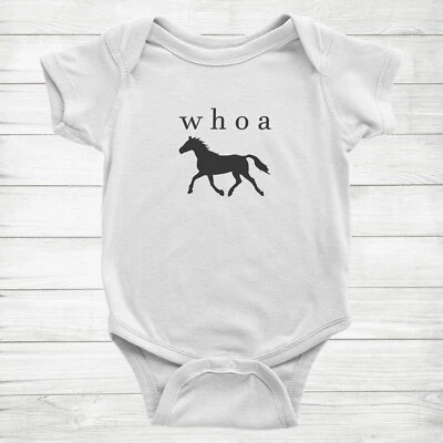 Divertida Cita Diciendo Disfraz Caballo Bebé Infante Body Regalo Lindo Caballo Whoa Meme Foto 1 de 2