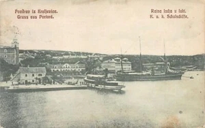 Kroatien - KRALJEVICA - Ratna ladja u luki - K. u.k. Schulschiffe - Bild 1 von 2