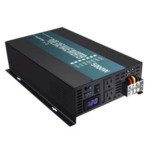 5000W Power Pure Sine Wave Inverter 12V to 110V 120V Car Truck Carvan Boat Camp - Picture 1 of 9