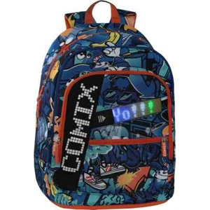 Zaino Organizzato COMIX Bright LED Scuola 2025 2026– 73041 - Blu Rosa Street - Foto 1 di 9