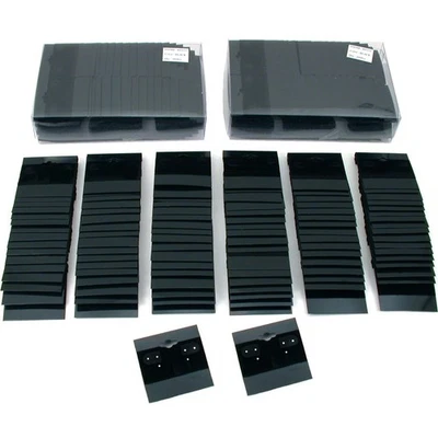 300 Black Earring Hanging Cards 2" Plain Flock Jewelry - Image 1 of 4