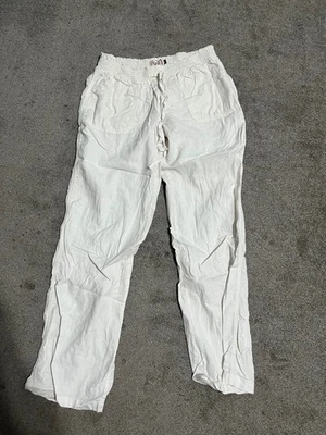 SO льняной смеси белые брюки с карманами, Sz средний - Изображение 1 из 4
