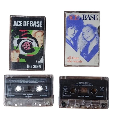 Ace Of Base cassette tape Album Lot The Sign All That She Wants Single - Image 1 of 3