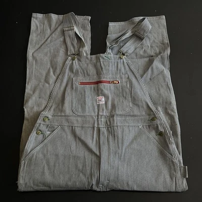 Vintage Pointer Brand Overalls Mens 42x30 Train Hickory Stripe Railroad USA Made - Image 1 of 4