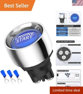 Interruptor pulsador de arranque del motor 12V 50A - Ideal para uso marino, de camiones y carreras - Imagen 1 de 8