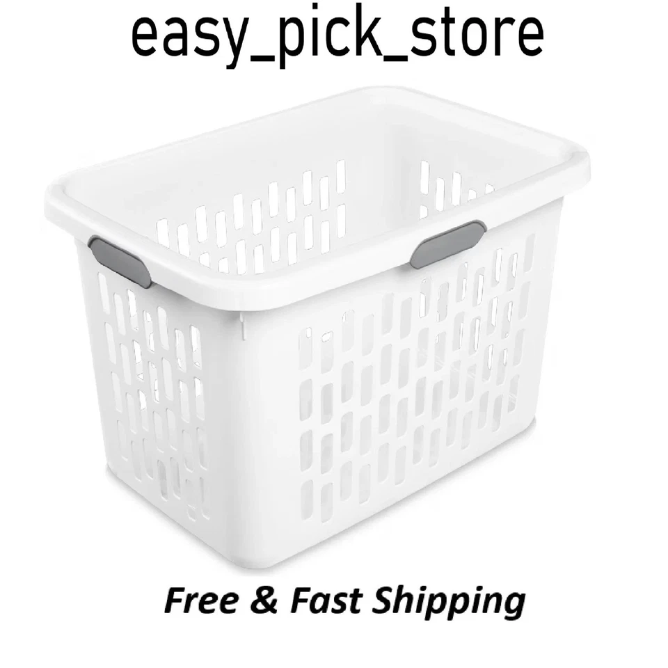 Sterilite 2 Bushel Plastic Laundry Basket, Adult, White - Image 1 of 1