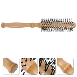 1PC Hair Styling Comb Household Round Hair Brush Wood Handle Rolling Comb - Picture 1 of 12