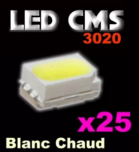 168/25# LED CMS Blanc chaud 25pcs white smd --2000mcd - Bild 1 von 1