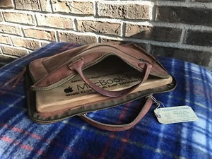 VINTAGE 1970s DISTRESSED BRITISH TAN LEATHER MACBOOK PRO 15 BRIEFCASE BAG R$798 - Picture 1 of 12