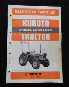 1977-82 ORIGINAL KUBOTA 235 275 L235 L275 TRACTOR PARTS CATALOG MANUAL COMPLETE