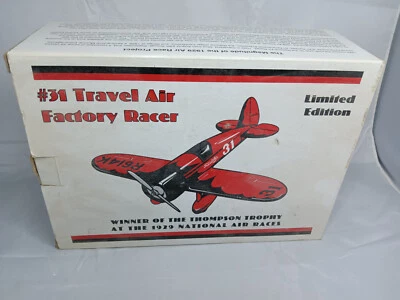 Banco Diecast #31 Travel Air Factory Racer Edición Limitada Nuevo Caja Abierta Foto 1 de 4