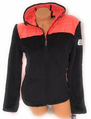 UNDERCOVER Victorias Secret VSX cappotto sportivo giacca fori pollice zip arancione nero taglia XS $129