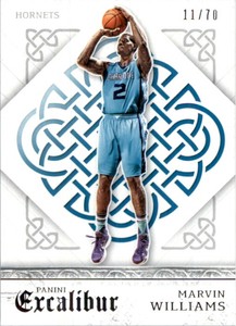 2015-16 Panini Excalibur Silver Hornets Basketball Card #118 Marvin Williams /70