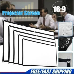 16:9 Portable Foldable Projector Screen HD Home Theater Outdoor Camping 3D Movie - Picture 1 of 11
