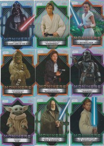 2023 Star Wars Chrome Monikers Chase Set Of 20 Foil Cards! RARE! NEW!