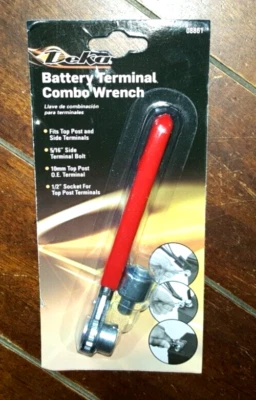 Llave combinada de terminal de batería Deka -Se adapta a terminales de poste superior y laterales - Modelo #08861 Foto 1 de 2
