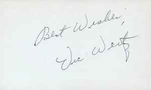 Vic Wertz 1947 Detroit Tigers Signed 3x5 Index Card with JSA COA - Picture 1 of 2
