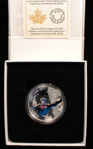 2015 $20 FINE SILVER PROOF COIN SUPERMAN UNCHAINED #2 RCM NEW W/ BOX & COA - Picture 1 of 1