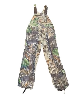 Vintage Walls Mens 38 Advantage Camo Bibs Overalls Hunting Outdoors - Picture 1 of 16
