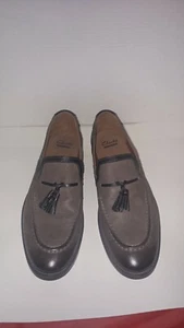 Herren Clarks Garren Stil Quaste Halbschuh Grau Vollnarbenleder 26114003 - 11,5 - Bild 1 von 10
