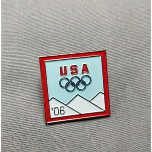 USA Olympische Spiele 2006 Berge Emaille 1" Revers Mütze Jacke Pin - Bild 1 von 2