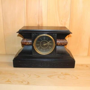 Antike Ingraham 8 Tage Gonging Manteluhr ~ 1800er ~ "Initial" ~ läuft gut - Bild 1 von 11